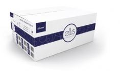Ręcznik składany Ellis Professional Lamix 3200 biały/fioletowe tłoczenie